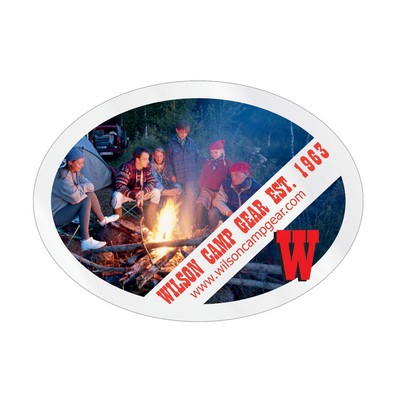 Full Color Digital Sticker | Custom | Die Cut | Clear Poly | Permanent Adh Back | 5 or Less Sq In