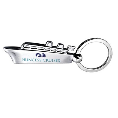 Silver Cruise Ship Key Chain