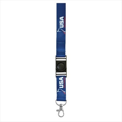 Sublimated 2-Sided Lanyard w/Quick Release & Lobster Claw (35 ½" x ¾")