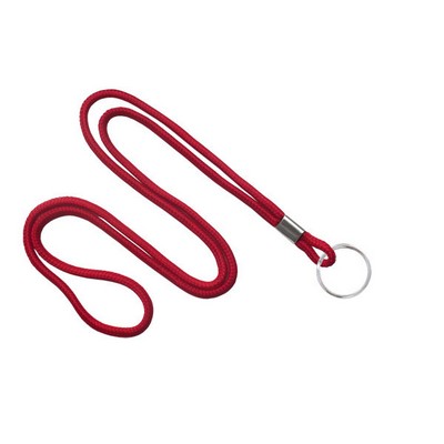 1/8" Blank Lanyard w/Split Ring (Red)