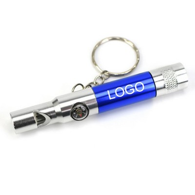 Multicolor LED Flashlight with Compass & Emergency Whistle