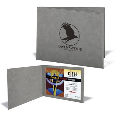 Leatherette Certificate Holder (Gray)