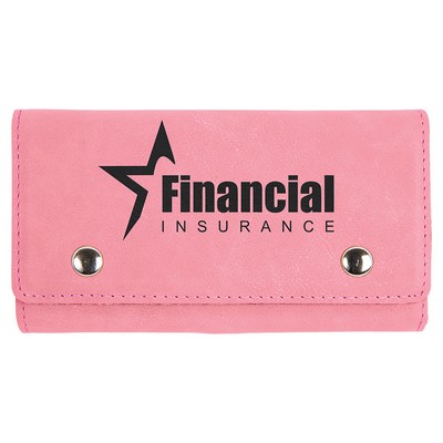 Leatherette Card and Dice Set (Pink)