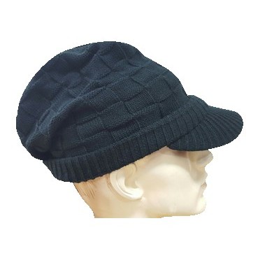 Knit Beanie Cap w/Bill
