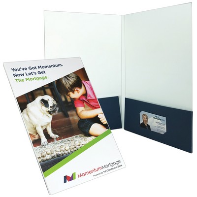 Legal Presentation Folder w/ Two 1/4" Capacity Box Pockets (9"x14 1/2") 4/0