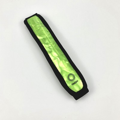 Cycling or Running Elastic Flashing Reflective Safety Armband or Leg Band With Buckle