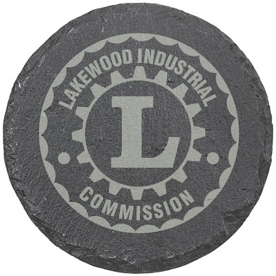 4" Round Slate Coaster