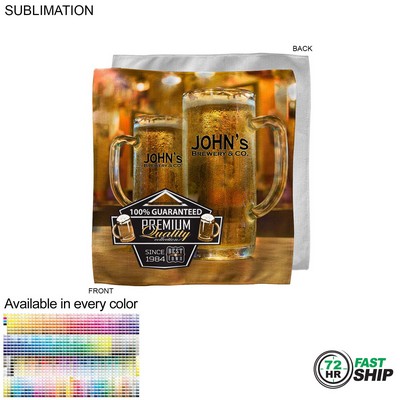 72 Hr Fast Ship - Microfiber Dri-Lite Terry Skate, Cooling, Rally Towel, Sublimated (10"10")