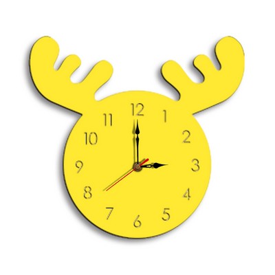 Moose/Deer Shape Silent Household Decorative Wall Clock