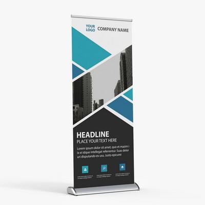 Full Color Digitally Printed-Deluxe Retractable Banner with Stand 33" x 81"