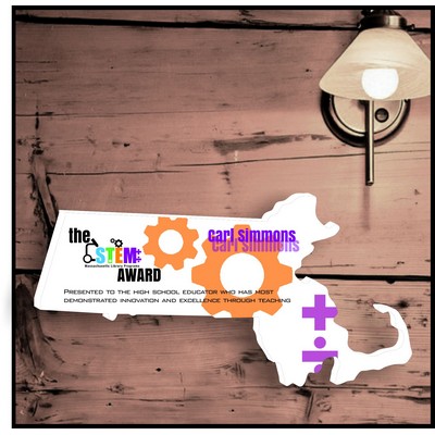 16" Massachusetts White Acrylic Plaque