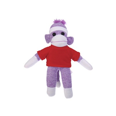 Plush Purple Sock Monkey with Tee