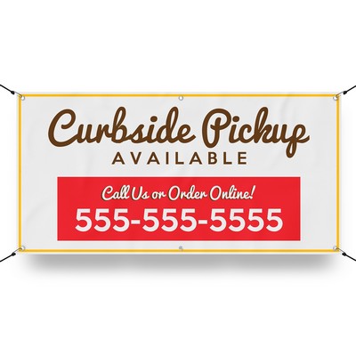 Customizable Curbside Pickup Banner - 6' x 3'