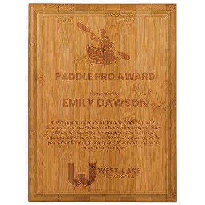 9" x 12" Bamboo Plaque