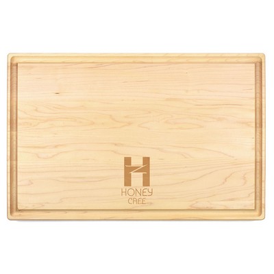 11" x 17" x 1" Maple Cutting Board with Juice Groove