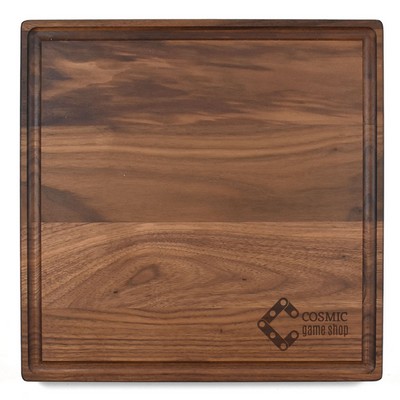 12 x 12" Walnut Square Cutting Board with Juice Groove