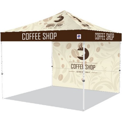 Pyramid™ Shelter Bundle #1 w/Digitally Printed Top and 10' Back Wall