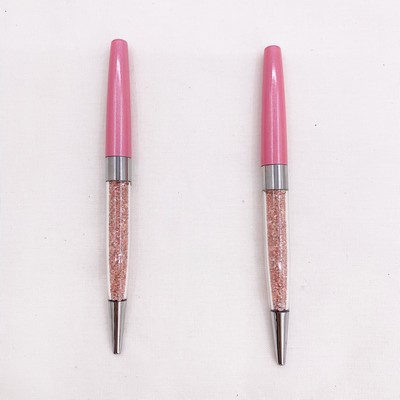 Metal Ballpoint Pen With Crystal Grain
