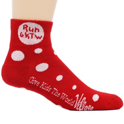 Imported Woven Pima Cotton Quarter Cuff Socks