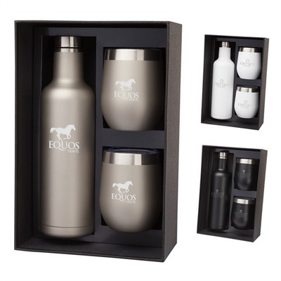 Wine Bottle & 2 Tumbler Gift Set