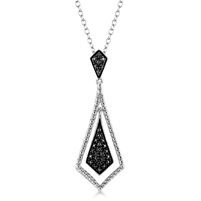 Jilco Inc. Diamond Shaped Black Diamond Necklace