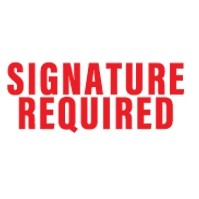 Trodat® Self-Inking Stock Message Stamp- Signature Required