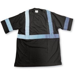 Black Dry Polyester Short Sleeved Safety Shirt