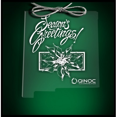 New Mexico Budget Ornament in Clear Acrylic