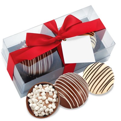 Mega Hot Chocolate Bomb Gift Box - Original Flavor - 2 Pack - Classic Milk & Classic White