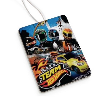 3.75" Die Cut Shape Custom Full Color Printed Air Freshener/Air Deodorizer w/Cantaloup Scent