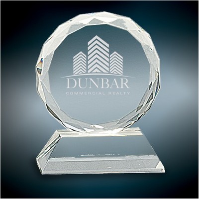 Bristol Circle Crystal Award, 3"H