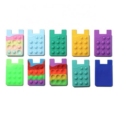 Silicone Pop Bubble Phone Wallet Holder