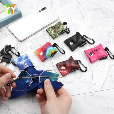 Key Chain w/Microfiber Cleaning Cloth