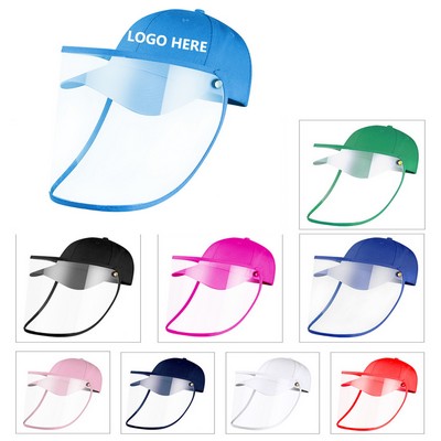 Baseball Cap w/Detachable Face Shield