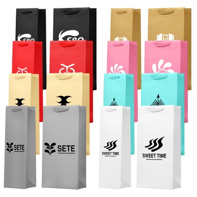 Wine Bottle Bag With Ribbon Handle