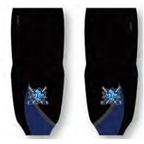 Hockey Socks w/Contrast Diagonal Stripe & Team Symbol