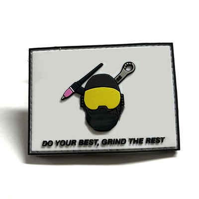 3" x 2.5" Rectangle 2D PVC Patch