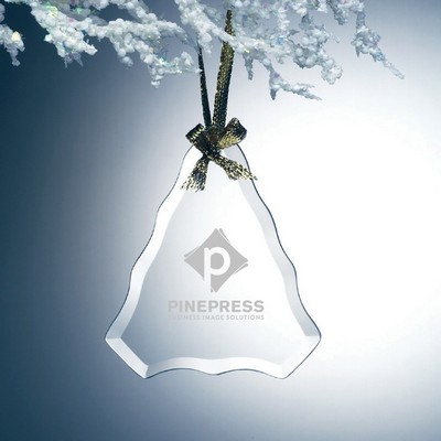 Beveled Jade Glass Ornament - Tree