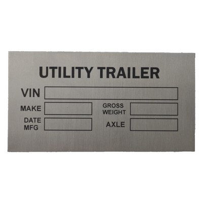 Engraved Stainless Steel Plate Award