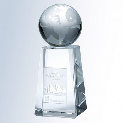 World Globe Award w/Tapered Column Base - Large