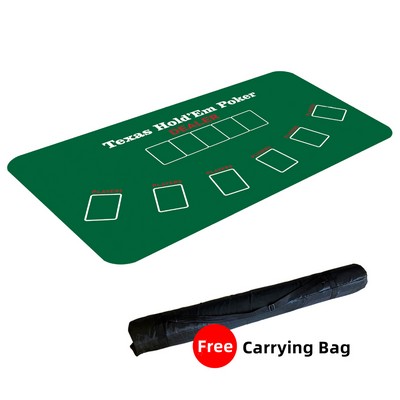 70 x 35" Professional Poker Mat 10 Players w/Carrying Bag