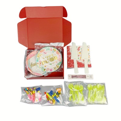 Birthday Party And Cake Accessories Kit With Customized Plane Box