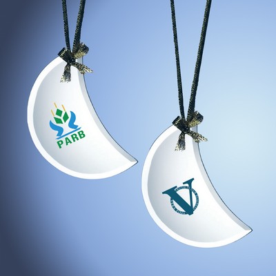 Jade Glass Moon Ornament