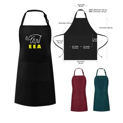 Adjustable Bib Apron W/Pockets