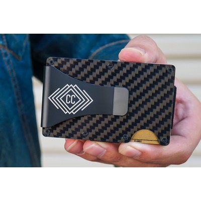 The Defender Slim Carbon Fiber RFID Blocking Wallet