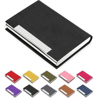 Business Card Holder/ Case Professional PU Leather & Stainless Steel Multi colors Wallet