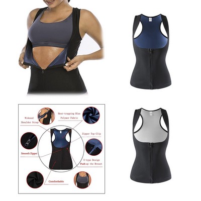 Women Zipper Sauna Vest