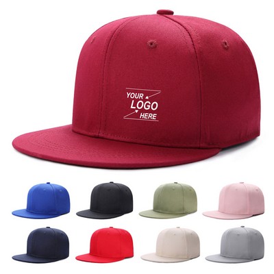 Flat Brim Snapback Cap