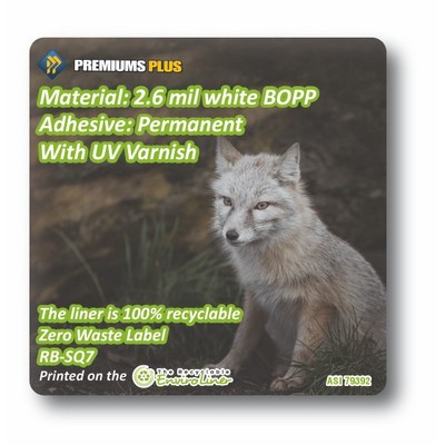 Eco-Friendly BOPP Roll Stickers (2.25" x 2.25" Square)