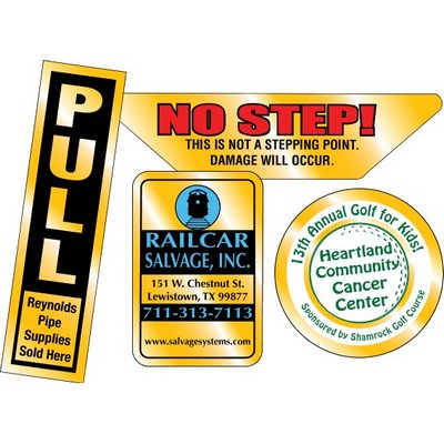 Overlaminated Gold Polyester Decal (57 to 73 Square Inches)